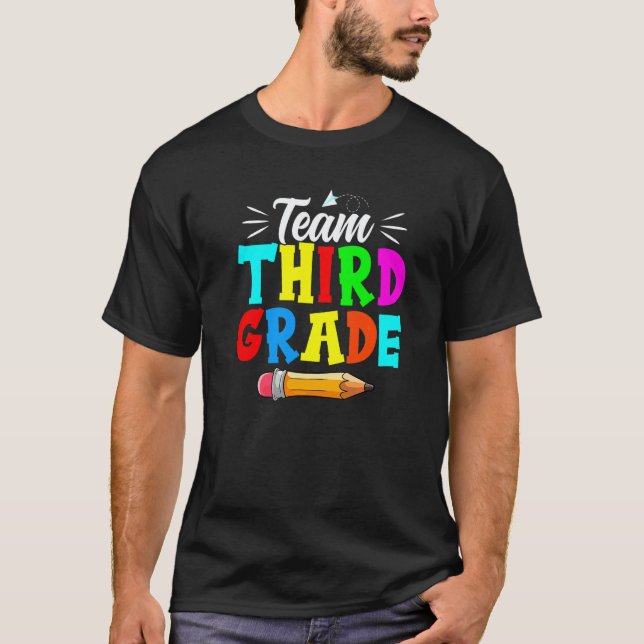 T-shirt Cute Team 3rd Grade Back To School Squad Teacher S (Devant)