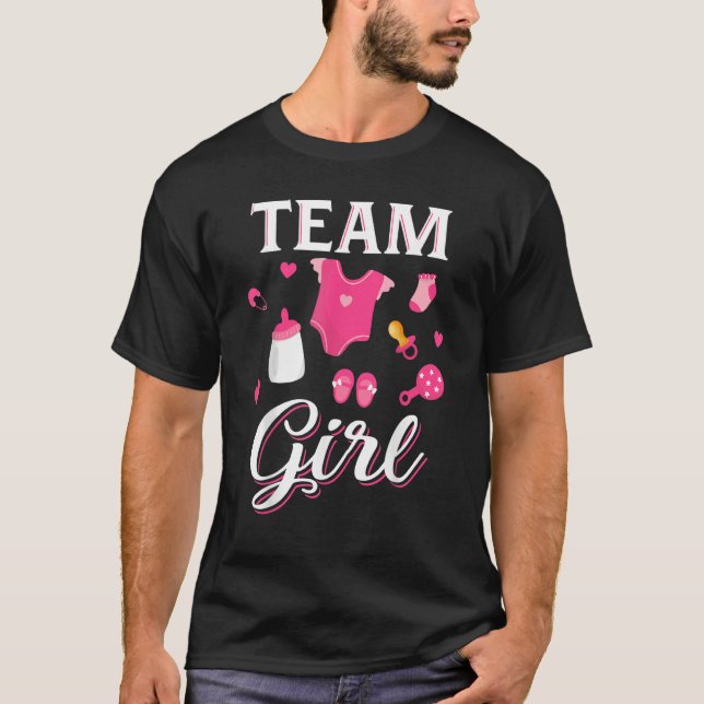 T-shirt Cute Team Girl  Gender Reveal  Team Pink (Devant)