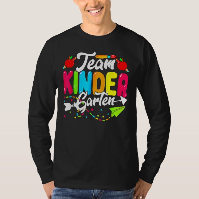 T-shirt Cute Team Kindergarten Happy Back To School Teache (Devant)