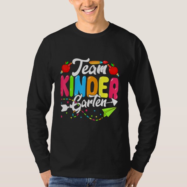 T-shirt Cute Team Kindergarten Happy Back To School Teache (Devant)