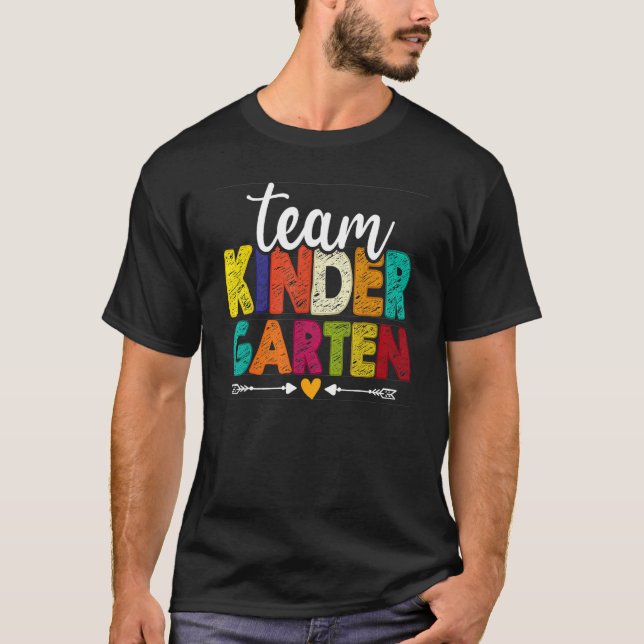 T-shirt Cute Team Kindergarten Happy Back To School Teache (Devant)