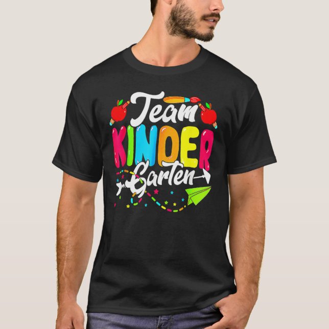 T-shirt Cute Team Kindergarten Happy Back To School Teache (Devant)