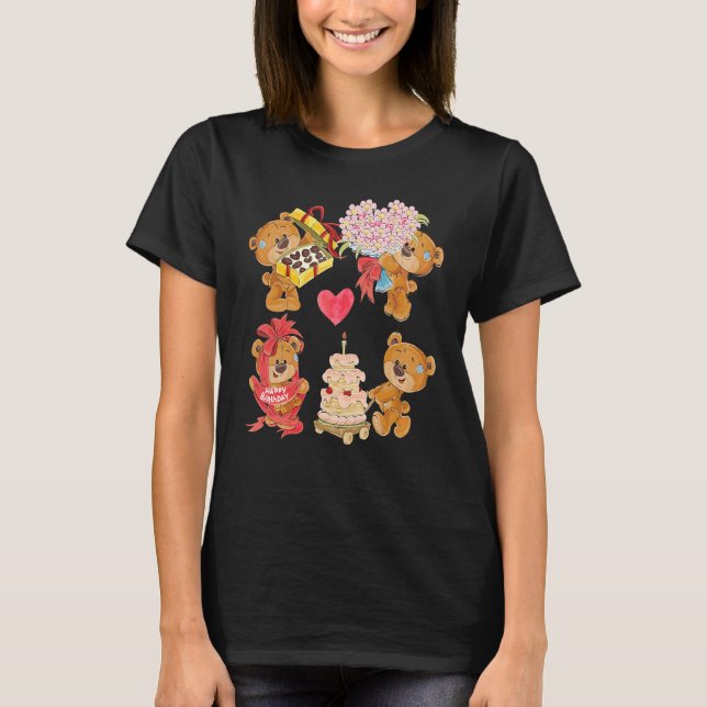 T-shirt Cute Teddy Bear Crew Stuffy Jouet Jamais trop vieu (Devant)