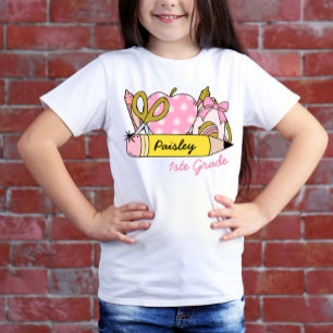 T-Shirt Cute tendance Retour au crayon scolaire pour fille