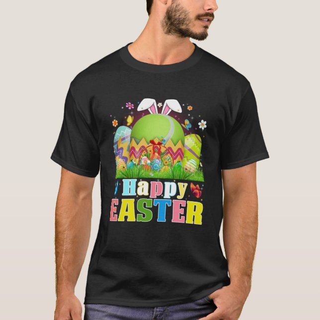 T-shirt Cute Tennis Ball Hatched From Egg Easter Day Men B (Devant)