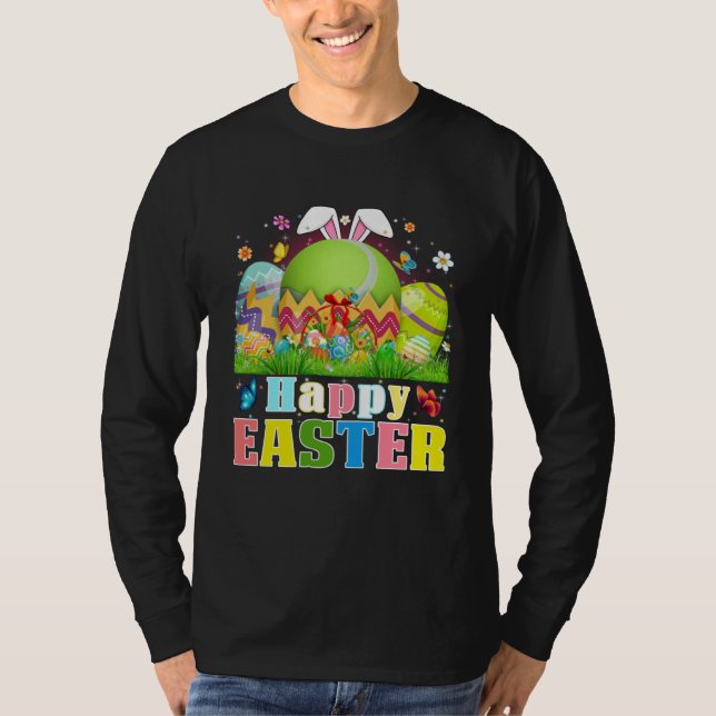 T-shirt Cute Tennis Ball Hatched From Egg Easter Day Men B (Devant)