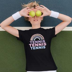T-Shirt Cute Tennis Rainbow
