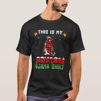 T-shirt Cute This Is My Christmas Pajama Penguin Red Plaid