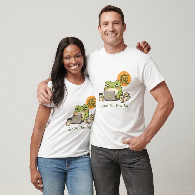 T-shirt Cute Tired Programmer Frog – Grenouille Kawaii de  (Unisexe)