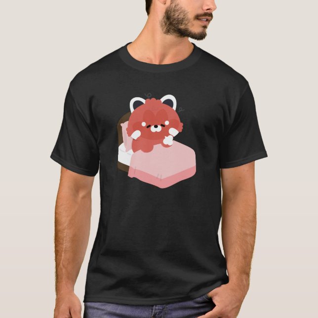 T-shirt Cute Tired Red Panda (Devant)
