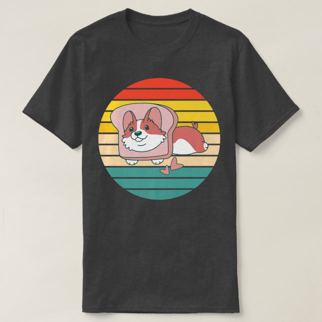 T-shirt Cute Toast Corgi-828 (Design devant)