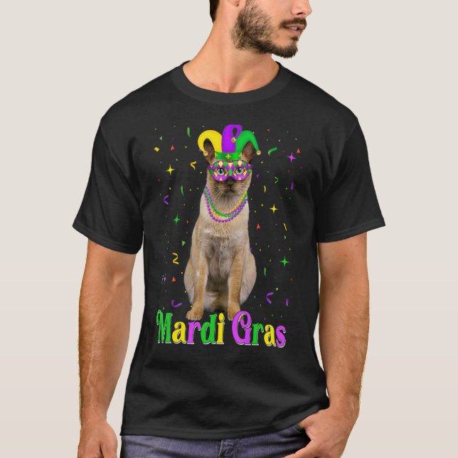 T-shirt Cute Tonkinese Chat Animaux Mardi Gras Carnavals (Devant)