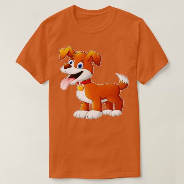 T-shirt Cute toon Chien Drôle Animaux Amusants Design (Design devant)