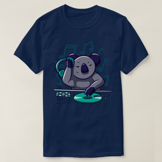 T-shirt Cute toon Koala DJ (Design devant)