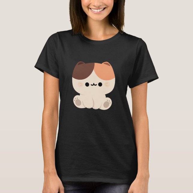 T-shirt Cute Tortie Chat (Devant)