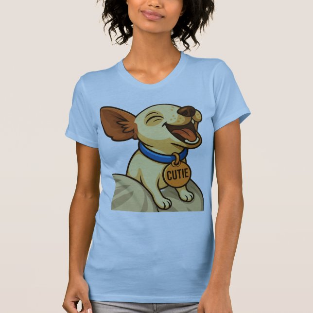 T-shirt Cute Toy Fox Terrier Yawning (Devant)