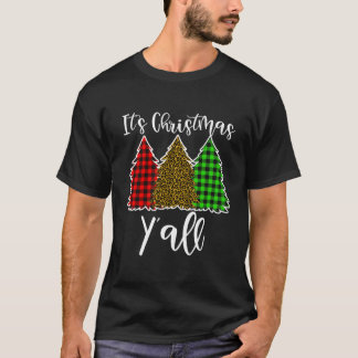 T-shirt Cute Tree Y’All Drôle Vacances Noël Cadeau Hiver T