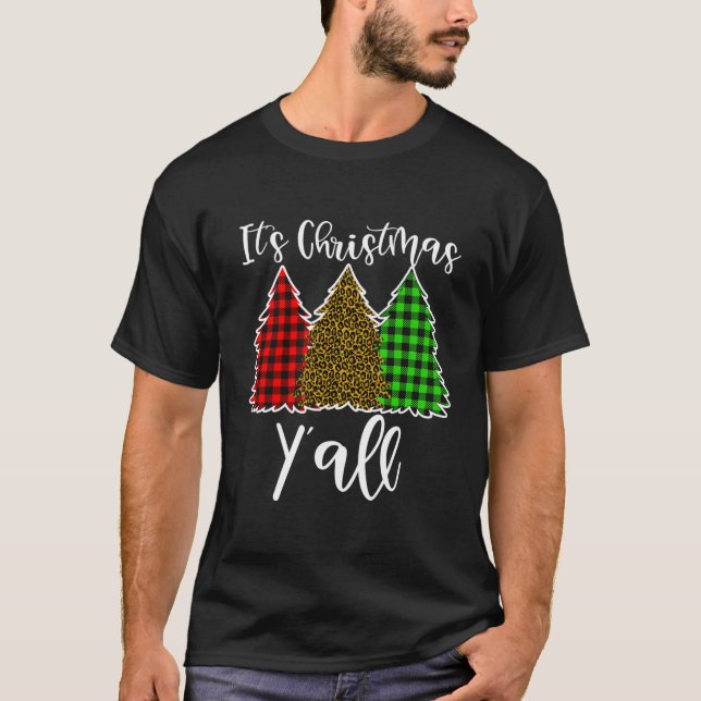 T-shirt Cute Tree Y’All Drôle Vacances Noël Cadeau Hiver T (Devant)