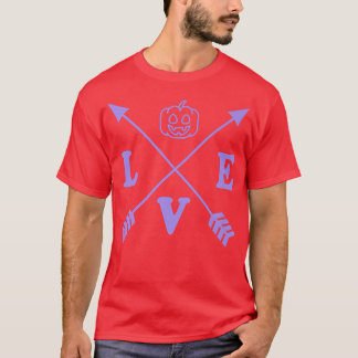 T-shirt Cute Trendy Minimalist Style Halloween Arrow Pumpk