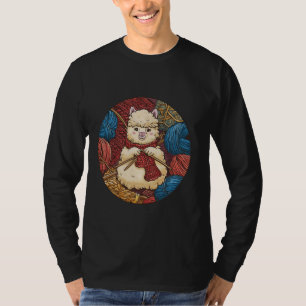 T-shirt Cute Tricot animal d'artisanat et Alpaca Lover Yar