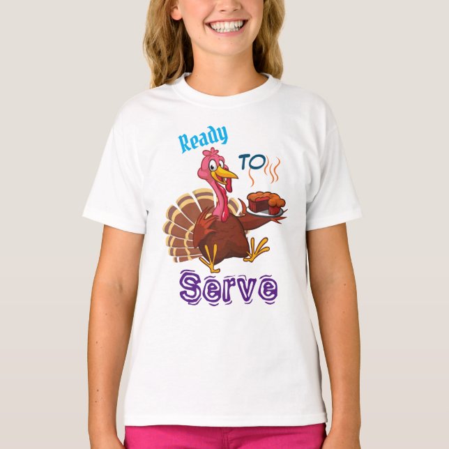 T-shirt Cute Turquie Thanksgiving thème (Devant)