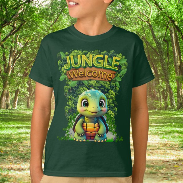 T-shirt Cute Turtle Faune Animal Tortoise Caractère 🐢 (Fun Jungle Baby Turtle T-shirt, Cute Tortoise Woodland Wildlife Tee, Animal Nature-Inspired Shirt 🐢)