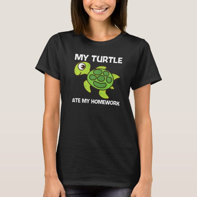 T-shirt Cute Turtle For Kids Boys Sea Turtle Reptile Anima (Devant)