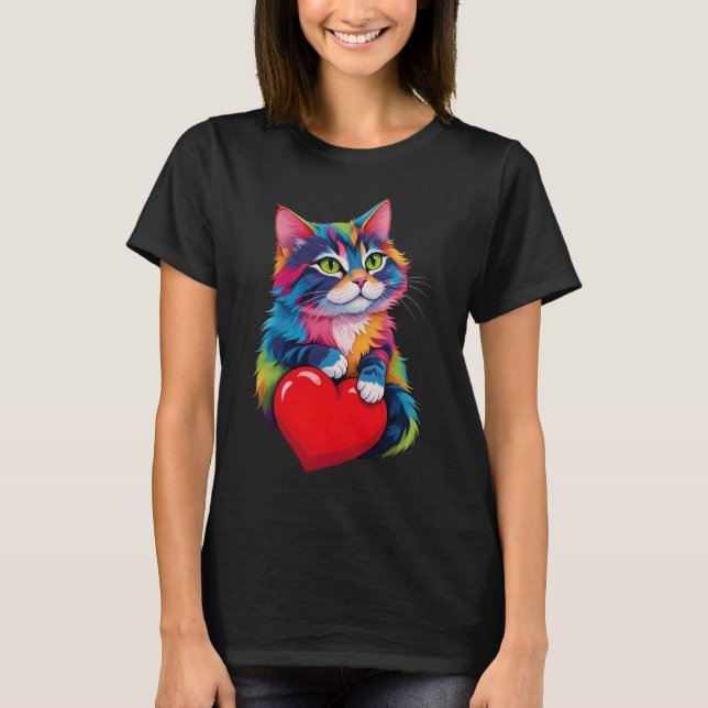 T-shirt Cute Tuxedo Chat Valentine's Day Amoureux des chat (Devant)