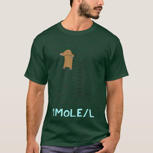T-shirt Cute Une Mole Par litre Chimie Avogadros Jour (Devant)