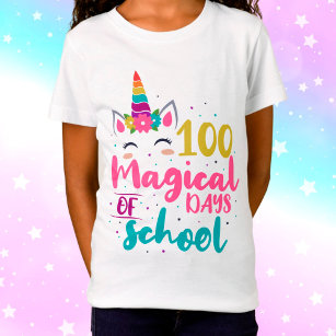 T-Shirt Cute Unicorn 100 Jours Magiques De L'École