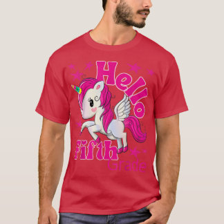 T-shirt Cute Unicorn 5e année Équipe 5e année Retour à Sc
