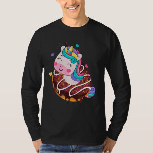 T-shirt Cute Unicorn à l'intérieur Donut Donuts & Unicorn