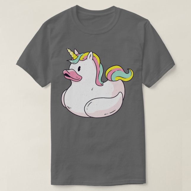 T-shirt Cute Unicorn Caoutchouc Ducky (Design devant)