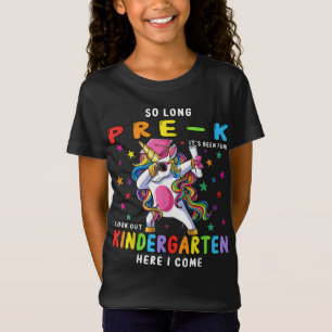T-Shirt Cute Unicorn Dabbing Si Longs Pré K jardin d'enfan