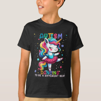 T-shirt Cute Unicorn Dansant À Un Autre Beat Autism Aw