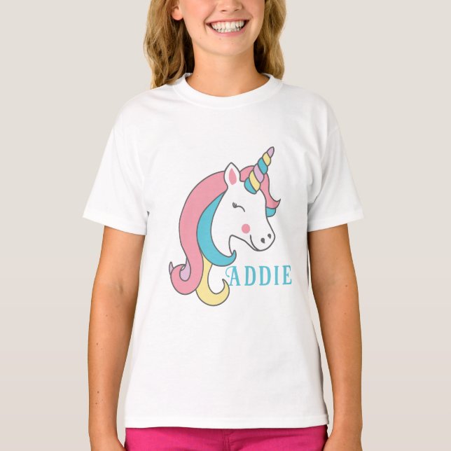 T-shirt Cute Unicorn design customisé (Devant)