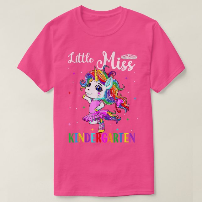 T-shirt Cute Unicorn Hello Kindergarten Premier Jour Retou (Design devant)