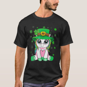 T-shirt Cute Unicorn Jour de la Saint Patrick Shamrock irl