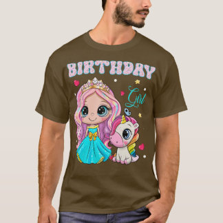 T-shirt Cute Unicorn Joyeuse fille d'anniversaire