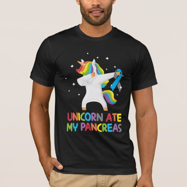 T-shirt Cute Unicorn Pancreas Diabétique Kid (Devant)