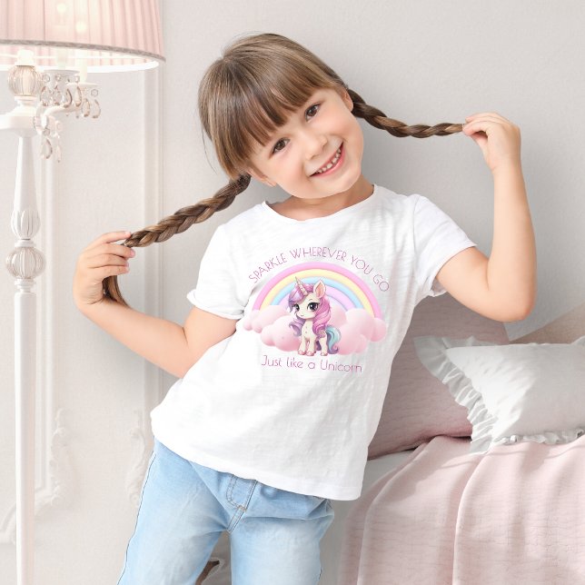 T-Shirt Cute Unicorn Rainbow Sparkle Girls (Créateur téléchargé)