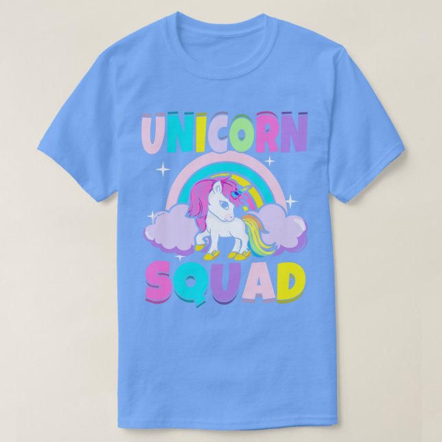 T-shirt Cute Unicorn Squad Pastel Magique Mythique (Design devant)