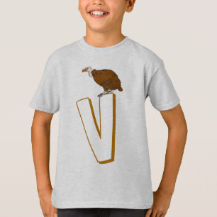 T-shirt Cute V pour Vulcain - Enfants Anglais ABCD Alphabe
