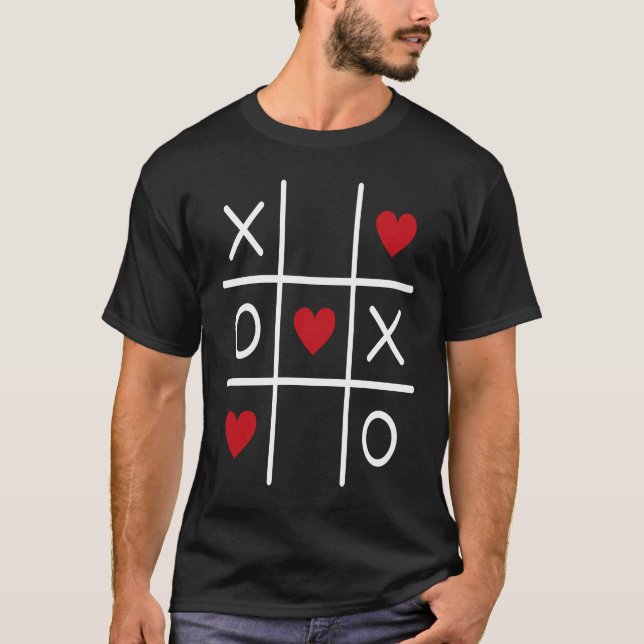 T-shirt Cute Valentine Hearts Game Valentine's Day Romance (Devant)