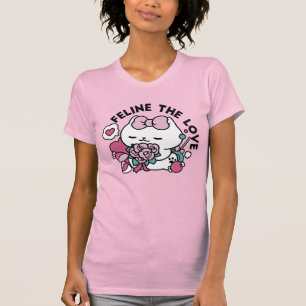 T-shirt Cute Valentine's Cat Design - Feline the Love