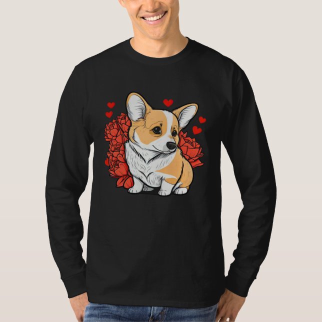 T-shirt Cute Valentines Corgi Cool Pembroke Welsh Corgi  2 (Devant)
