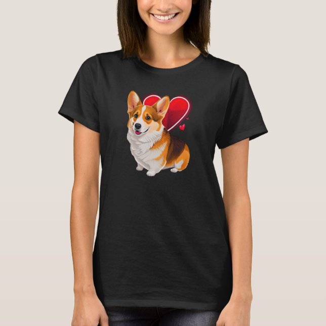 T-shirt Cute Valentines Corgi Cool Pembroke Welsh Corgi  7 (Devant)