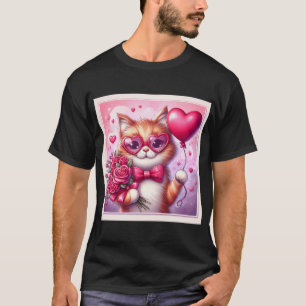 T-shirt Cute Valentine's day cat/chaton