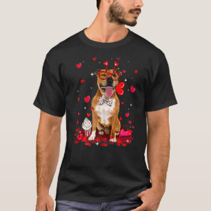 T-shirt Cute Valentine's Day Pitbull Costume Coeur de Chie