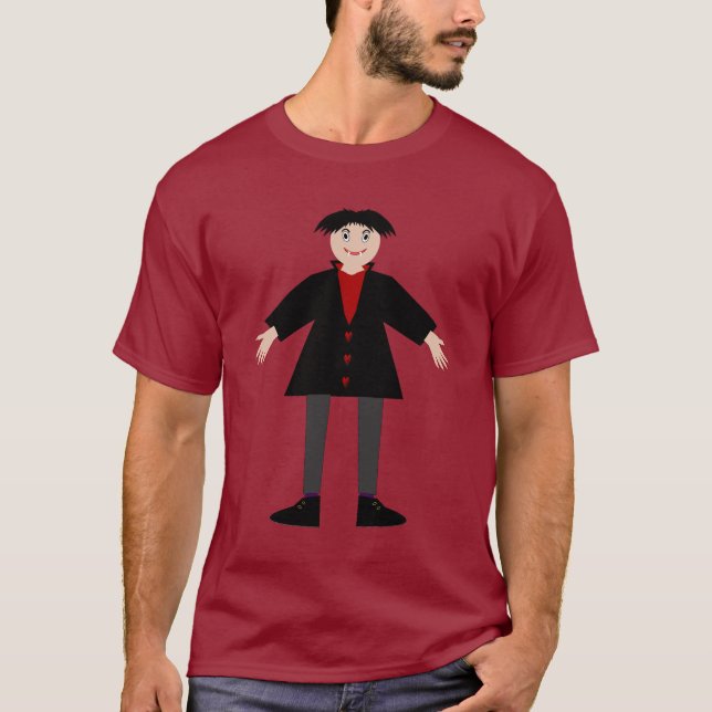 T-shirt Cute Vampire Halloween (Devant)